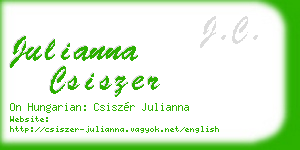 julianna csiszer business card